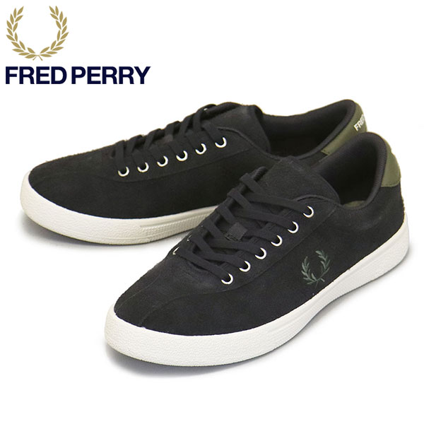 正規取扱店 FRED PERRY (フレッドペリー) B2328 TENNIS SHOE SUEDE レザーシューズ 297 ANCHOR GREY FP586