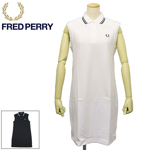 正規取扱店 FRED PERRY (フレッドペリー) D7200 SLEEVELESS FRED PERRY DRESS スリーブレス ポロシャツ レディース FP549