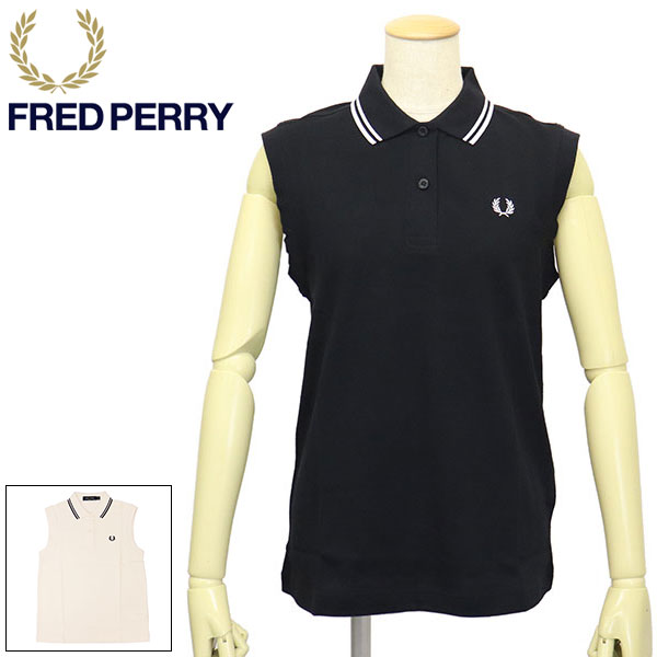 フレッドペリー　ノースリーブ ポロシャツ　M FRED PERRY（フレッドペリー） ポロシャツ ポロ ツインティップライン