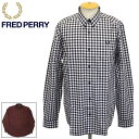 フレッドペリー 正規取扱店 FRED PERRY (フレッドペリー) M8561 2 COLOUR GINGHAM SHIRT 2カラー ギンガムシャツ 全2色 FP375