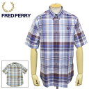 K戵X FRED PERRY (tbhy[) M8581 TARTAN SHIRT ^[^`FbNVc S2F FP396