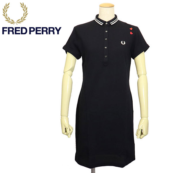 Rakuten - 正規取扱店 FRED PERRY (フレッドペリー) SD2140 AW-TIPPED POLO DRESS ポロドレス レディース 102BLACK FP583