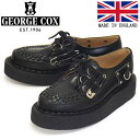 正規取扱店 GEORGE COX (ジョージコックス) SAFETY PIN SKIPTON 15426(15502) VI ラバーソール レザーシューズ 040 BLACK