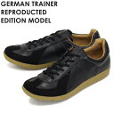 正規取扱店 GERMAN TRAINER (ジャーマントレーナー) 42500 アクションレザー スニーカー BLACK GT002