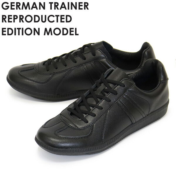 正規取扱店 GERMAN TRAINER (ジャーマントレーナー) 42500 アクションレザー スニーカー BLACK/BLACK G..