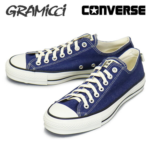 正規取扱店 GRAMICCI (グラミチ) x CONVERSE (コンバース) コラボ 31317930 ALL STAR J HEMP DENIM OX NAVY 日本製 GR010