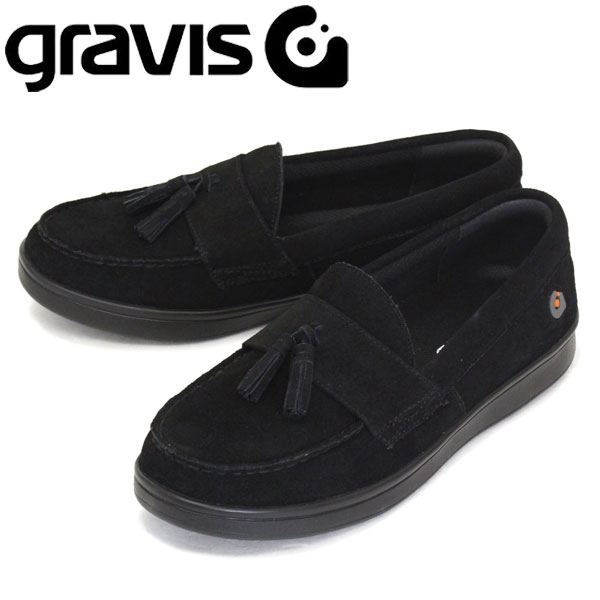 正規取扱店 gravis (グラビス) 25222 ODJICK TASSEL オジェック タッセル スリッポン スニーカー BLACK GRV025