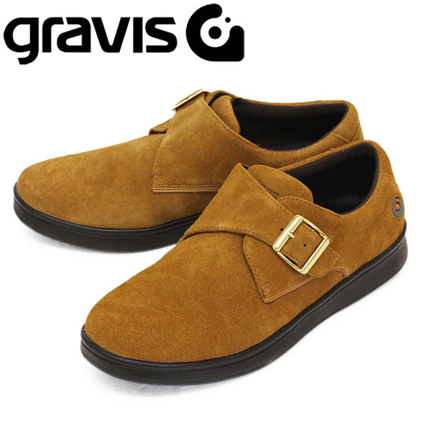 正規取扱店 gravis (グラビス) 25226 Shanahan シャナハン ワンストラップ スエードスニーカー BEIGE (BROWN) GRV031