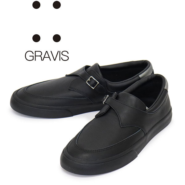 乐天商城 - 正規取扱店 gravis (グラビス) 30404 REVERSE MONK STRAP リバース モンクストラップ スニーカー BLACKxBLACK GRV053