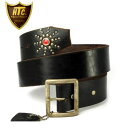 正規取扱店 HTC(Hollywood Trading Company) END ONLY BELT(エンドオンリーベルト) ブラックレザー×レッドストーン