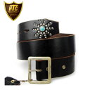 正規取扱店 HTC（Hollywood trading Company) TURQUOISE END ONLY BELT(ターコイズエンドオンリーベルト) ブラックレザー