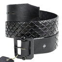 HTC ベルト メンズ 正規取扱店 HTC BLACK BT009N Diamond-Shaped Studs Black Leather Belt(ダイアモンドシェイプトスタッズブラックレザーベルト) 32インチ