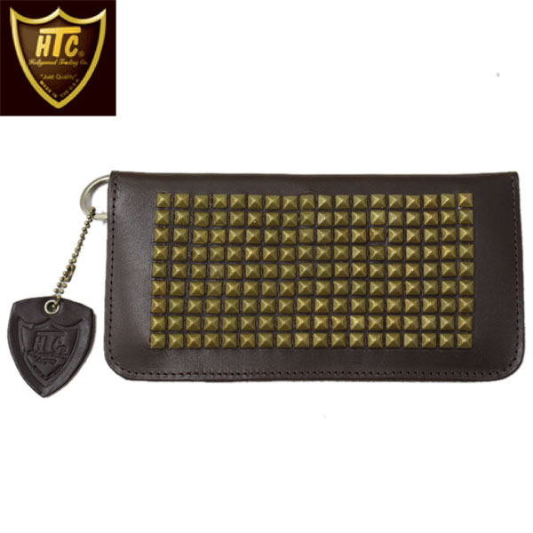 K戵X HTC(Hollywood Trading Company) #14 T-1 Pyramid Brass Studs LONG WALLET (s~bhuXX^bY OEHbg) _[NuEU[