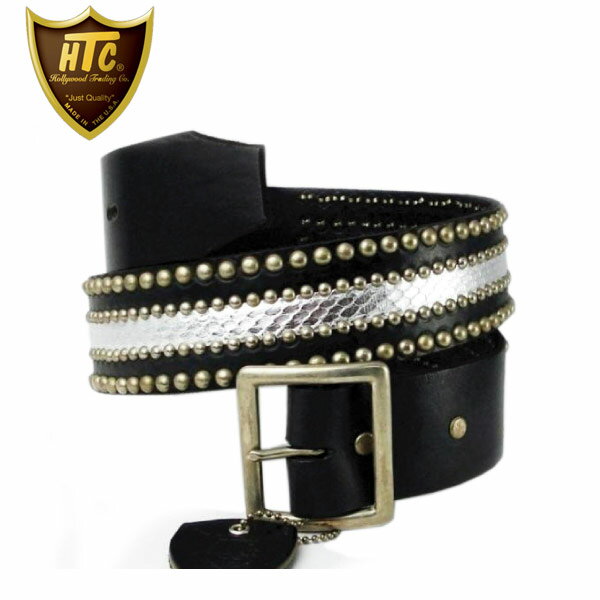 スタッズベルト ベルト（メンズ） 正規取扱店 HTC(Hollywood Trading Company) #507 Silver Snake Silver Studs Belt（シルバースネークシルバースタッズベルト）