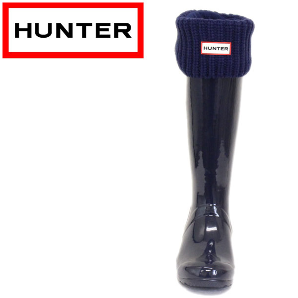 正規取扱店 HUNTER (ハンター) UAS3004AAC HALF CARDIGAN BOOT SOCK ハーフカーディガン ブーツソックス TALL(トール用) ネイビー HU184