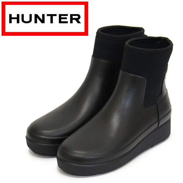 正規取扱店 HUNTER (ハンター) WOMEN'S WFS2046NRE REFINED CREEPER NEO CHELSEA レディース リファインド クリーパー ネオ チェルシー レインブーツ BLACK HU225