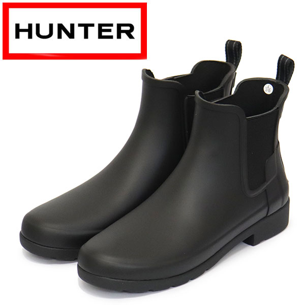 K戵X HUNTER (n^[) WOMEN'S WFS2201RMA REFINED CHELSEA BOOTS fB[X IWi t@Ch `FV[ u[c BLACK HU232