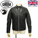 正規取扱店 JAMES GROSE (ジェームスグロース) MEN 039 S CLUBMAN JACKET NEW SHEEP メンズ クラブマンジャケット ニューシープスキン BLACK JG038