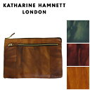 【Fashion THE SALE】 正規取扱店 KATHARINE HAMNETT LONDON (キャサリンハムネット ロンドン) FLUID クラッチショルダーバッグ M 全4色