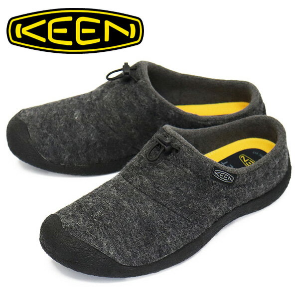 K戵X KEEN (L[) 1025550 Men's HOWSER III SLIDE nEU[ X[ XCh bNXV[Y CHARCOAL GREY FELTxBLACK KN583