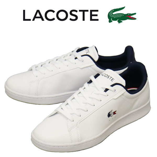 ラコステ レザースニーカー メンズ 正規取扱店 LACOSTE (ラコステ) SMA0114 CARNABY PRO TRI 123 1 SMA レザースニーカー 407ホワイトxネイビーxレッド LC307