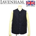 ラベンハム 正規取扱店 LAVENHAM (ラベンハム) WMS LV6169 WOOL THORNHAM ウール ソーンハム ウィメンズ キルティングベスト G71 DARKNAVY イギリス製 LH015