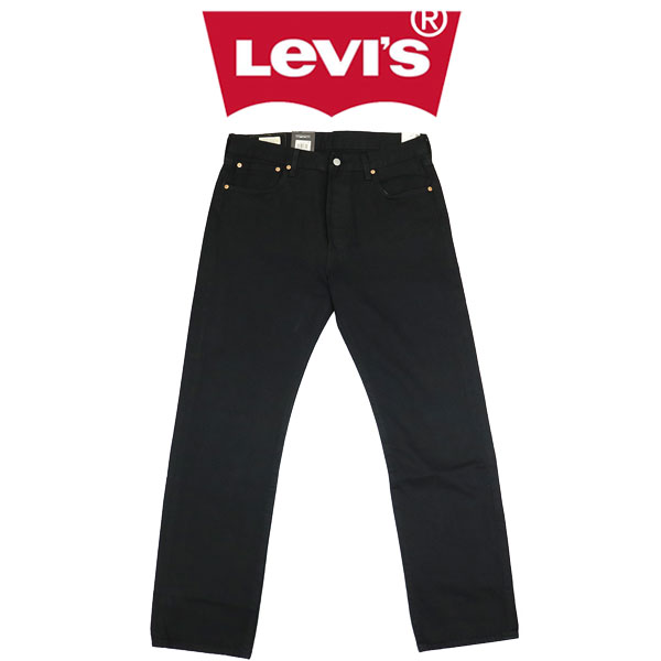 正規取扱店 Levi's (リーバイス) ORIGINAL 501-0165 オリジナルフィット ブラックデニム ストレート ジーンズ BIG E BLACK LV034
