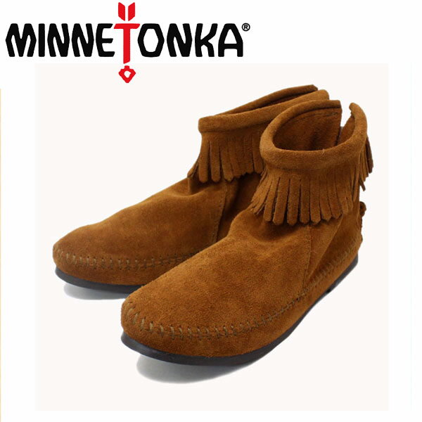 ミネトンカ 【楽天スーパーSALE】 正規取扱店 MINNETONKA(ミネトンカ)Back Zipper Boots(バックジッパーブーツ)#282 BROWN SUEDE レディース MT213