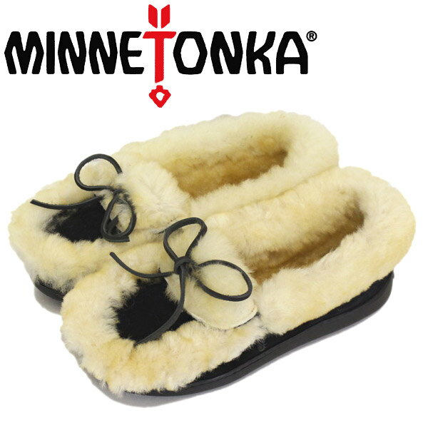 ミネトンカ sale セール 正規取扱店 MINNETONKA (ミネトンカ) 3400S ULUTIMATE SHEEPSKIN SLIPPER アルティメット シープスキン スリッパ Black MT451