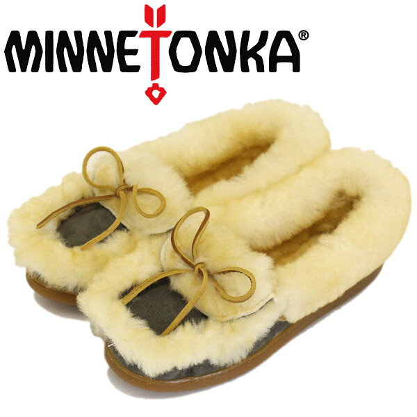 sale セール 正規取扱店 MINNETONKA (ミネトンカ) 3404S ULUTIMATE SHEEPSKIN SLIPPER アルティメット シープスキン スリッパ Grey MT450