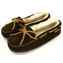 sale セール 正規取扱店 MINNETONKA(ミネトンカ) Sheepskin Pippa Slipper(シープスキンピッパスリッパ) #42022 CHOCOLATE レディース MT366