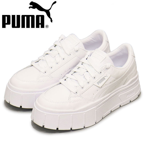 正規取扱店 PUMA (プーマ) 384412 メイズ スタック レザー レディーススニーカー 01 ホワイト PM192