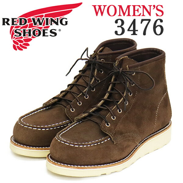 正規取扱店 REDWING (レッドウィング) 3476 6inch Classic Moc 6インチモックトゥブーツ レディース チョコレートミュールスキナー