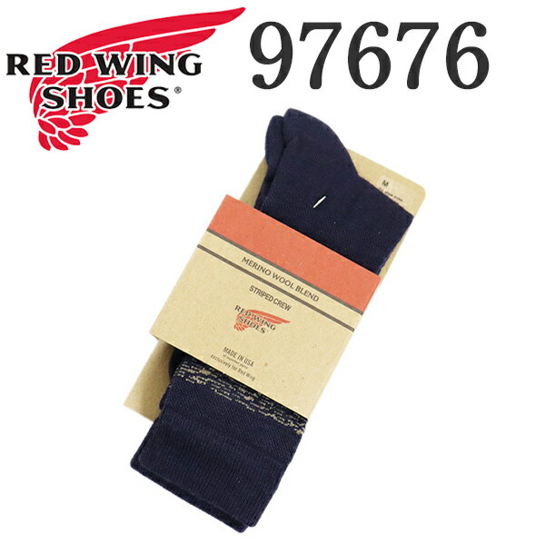 正規取扱店 REDWING (レッドウィング) 97676 Wool Blend Striped Crew ウールブレンド ストライプドク..
