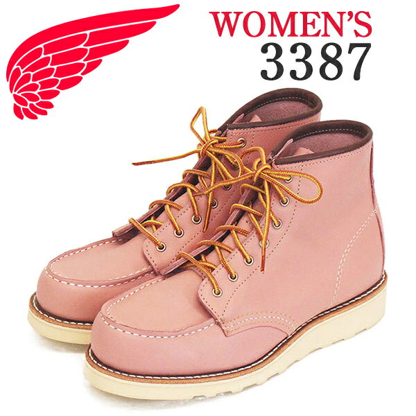 正規取扱店 REDWING (レッドウィング) 3387 6inch Classic Moc-Toe 6インチ クラシック モックトゥ レースアップブーツ レディース ローズバウンダリー