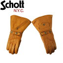 正規取扱店 Schott (ショット) 3149024 4170001 WINTER GLOVE LONG ウィンター レザーグローブ ロング 50(386) CAMEL