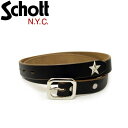 正規取扱店 SCHOTT(ショット) PERFECTO BELT NARROW(パーフェクトベルトナロー) 3129046-09 BLACK ブラック