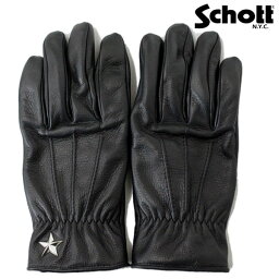 正規取扱店 SCHOTT (ショット) 3169030-09 ONE STAR GLOVE(ワンスターグローブ) BLACK ブラック