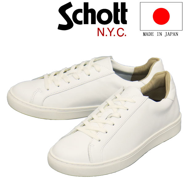 K戵X Schott (Vbg) S23005 Lace up Sneaker [XAbv U[Xj[J[ White { SCT011