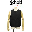 K戵X Schott (Vbg) 2257001 QUILTING WORK VEST LeBO [NxXg 10BLACK