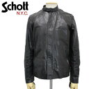 正規取扱店 SCHOTT (ショット) 3161043-09 GOAT SKIN CLASSIC RACER LEATHER JACKET(ゴートスキン クラシックレーサーレザージャケット) BLACK(ブラック)