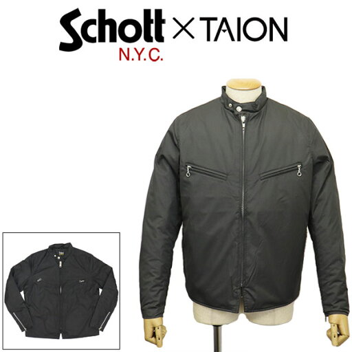 正規取扱店 Schott (ショット) X TAION タイオン 4253003 SINGLE RIDERS DOWN JKT シングルライダース ダウンジャケット 全2色 正規取扱店 Schott (ショット) X TAION タイオン 4253003 SINGLE RIDERS DOWN JKT シングルライダース ダウンジャケット 全2色