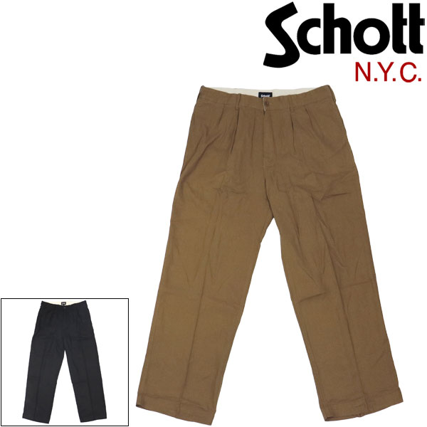 乐天商城 - 正規取扱店 Schott (ショット) 6110005 LINEN TROUSERS リネン トラウザー スラックスパンツ 全2色