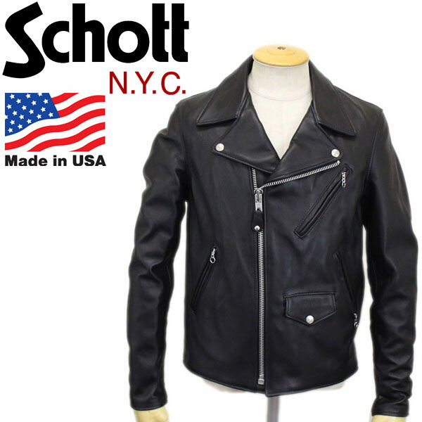 樂天商城 - 正規取扱店 Schott(ショット) 228US LAMB RIDERS JACKET (ラムライダースジャケット) BLACK