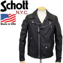 K戵X Schott(Vbg) 228US LAMB RIDERS JACKET (C_[XWPbg) BLACK