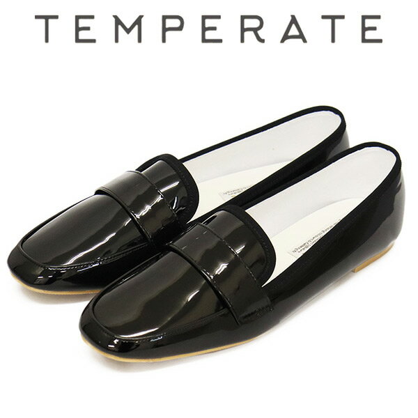 谷Ź TEMPERATE (ƥѥ쥤) UTA ݡ֥륹åݥ 쥤󥷥塼 BLACK PATENT TMP016