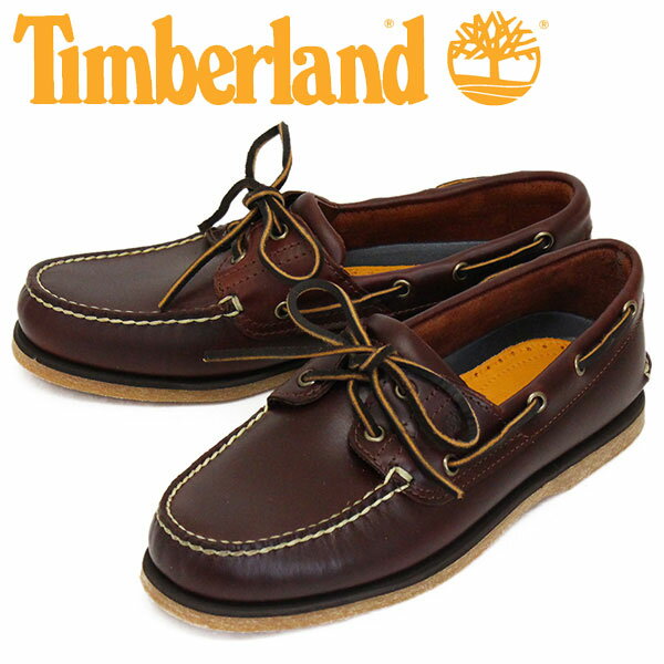 K戵X Timberland (eBo[h) 25077 CLASSIC BOAT 2EYE NVbN {[g 2AC fbLV[Y Medium Brown Full Grain TB179