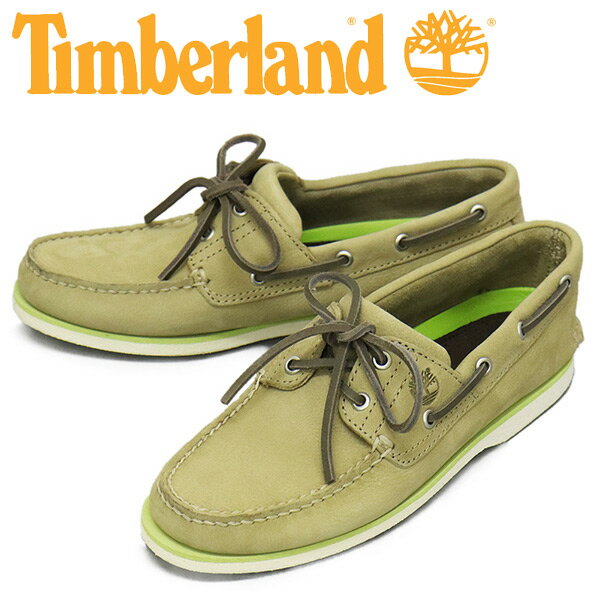 K戵X Timberland (eBo[h) A5QVG CLASSIC BOAT 2EYE NVbN {[g 2AC fbLV[Y Lt.Brown TB407