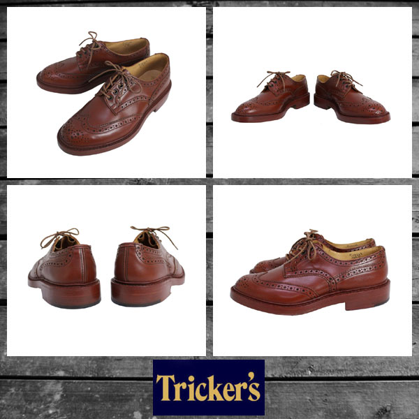正規取扱店 Tricker's トリッカーズ 5633M COUNTRY BOURTON(カントリーバートン) ダブルレザーソール マロンアンティーク TK003