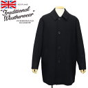 正規取扱店 Traditional Weatherwear (トラディショナルウェザーウェア) KGFCO0406ML DERBY BUTTON THROUGH ダービーボタンスルー ステンカラーコート 01BLACK TW015